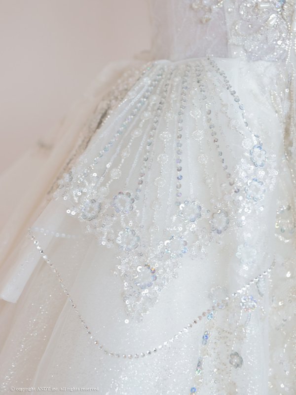 画像8: 【couture an/クチュールアン】スパンコール/ チュール/ ビジュー/ オフショルダー/ プリンセス/ エレガント/ ゴージャス/ ロングドレス/ ラグジュアリー/ キャバドレス long[OF05]