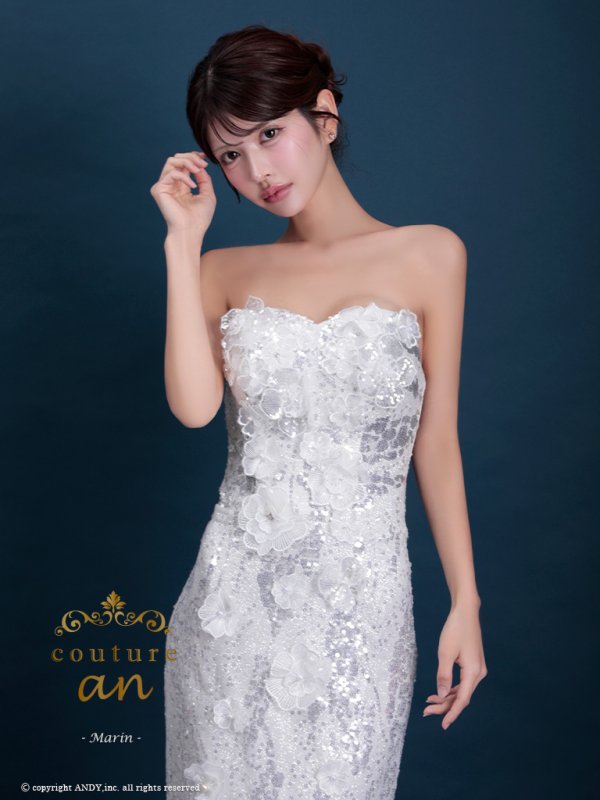 ホワイト　モデル：まりん　身長：164cm　着用サイズ：Sサイズ