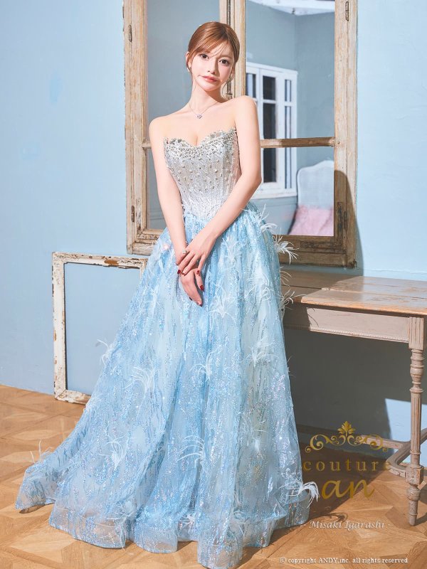 ブルー　モデル：五十嵐美咲　身長：161cm　着用サイズ：Sサイズ(XS-M)