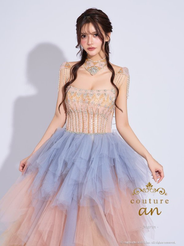 ピンク×ブルー モデル：まりん　身長：171cm　着用サイズ：Sサイズ(XS-M)