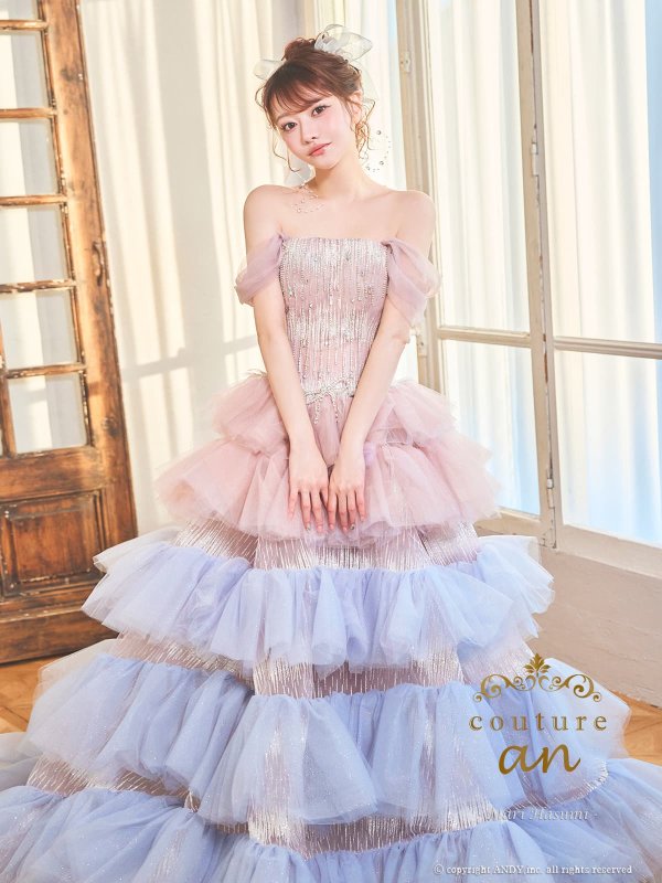 ピンクブルー　モデル：羽澄まり　身長：158cm　着用サイズ：S(XS〜M)サイズ