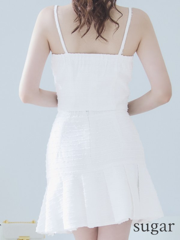 画像18: XSサイズあり【an /アン】リボン/ キャミソール/ フロントジップ/ プリーツ/ Aライン/ セットアップ/ ミニドレス/ キャバドレス[OF05]