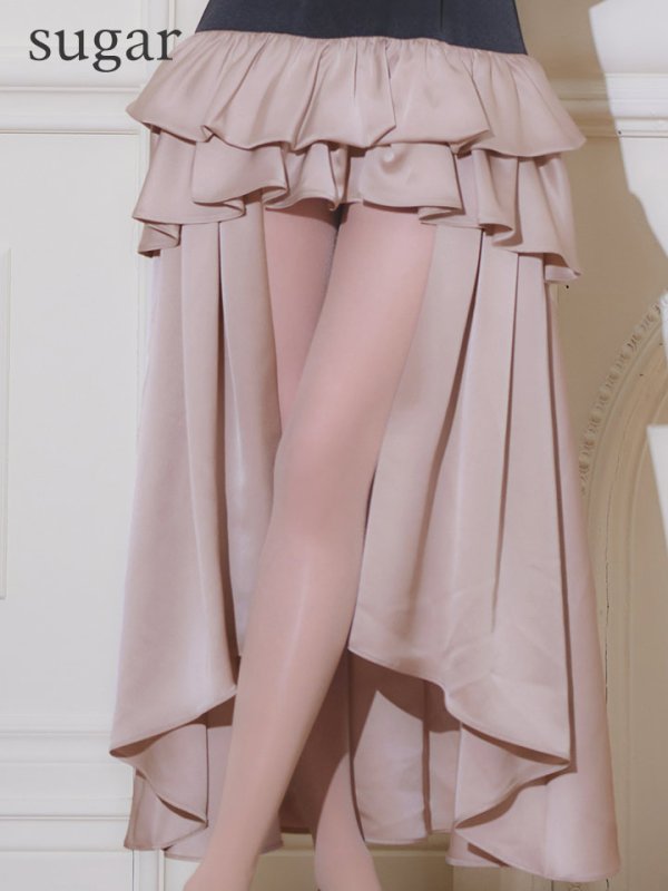 ブラックxピンクベージュ　モデル：ゆりお　身長：165cm　着用サイズ：Sサイズ