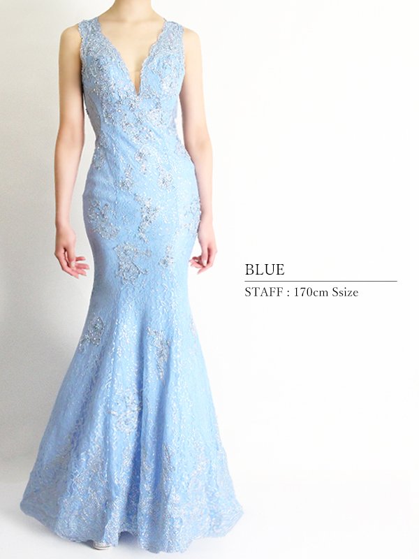 画像12: 【関西コレクション着用】【ANGEL R PREMIUM】ビジュー/ノースリーブ/ マーメイド/ ラメレース/ ロング/ キャバドレスlong[OF2]