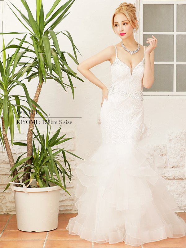 画像4: 【ANGEL R PREMIUM/エンジェルアールプレミアム】バストウエストビジュー/ スパンコール/ レース/ マーメイド/ ロング/ キャバドレス long[OF2]