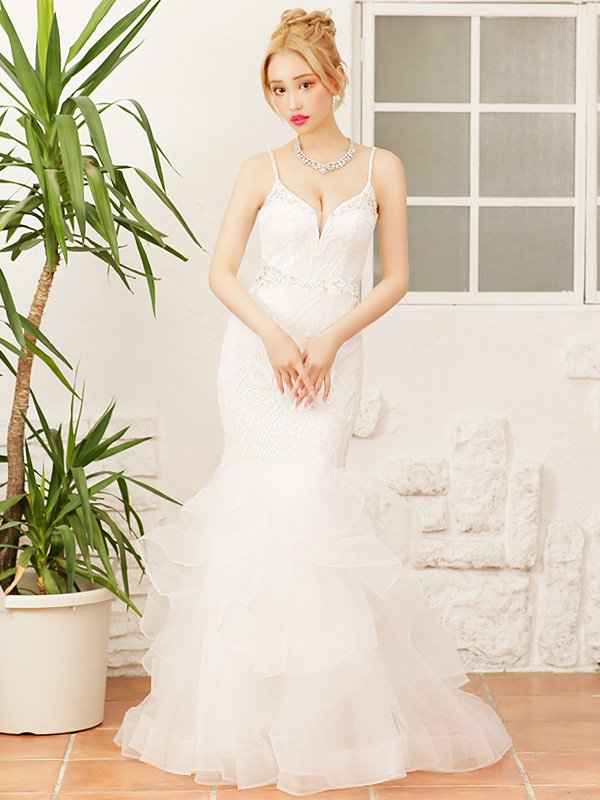 画像6: 【ANGEL R PREMIUM/エンジェルアールプレミアム】バストウエストビジュー/ スパンコール/ レース/ マーメイド/ ロング/ キャバドレス long[OF2]