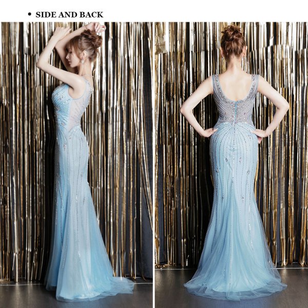 画像20: 【ANGEL R PREMIUM/エンジェルアールプレミアム】デザインビジュー/ Vバスト/ マーメイド/ ロング/ キャバドレス long[OF2]