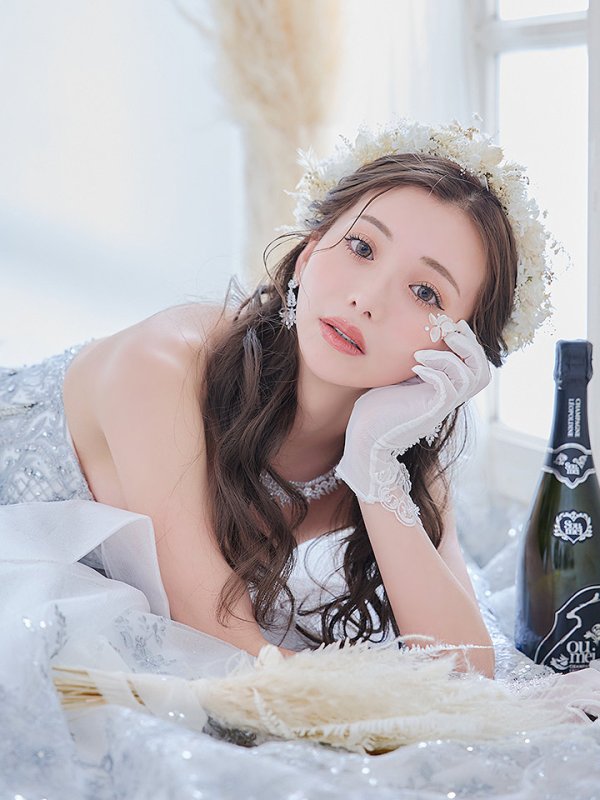 画像40: 【関西コレクション着用】【ANGEL R PREMIUM/エンジェルアールプレミアム】ベア/ ウェディング/ バースデー/ プリンセス/ フラワーレース/ スパンコールビジュー/ キャバドレスlong【HC03】