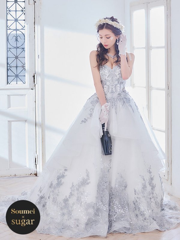 画像32: 【関西コレクション着用】【ANGEL R PREMIUM/エンジェルアールプレミアム】ベア/ ウェディング/ バースデー/ プリンセス/ フラワーレース/ スパンコールビジュー/ キャバドレスlong【HC03】