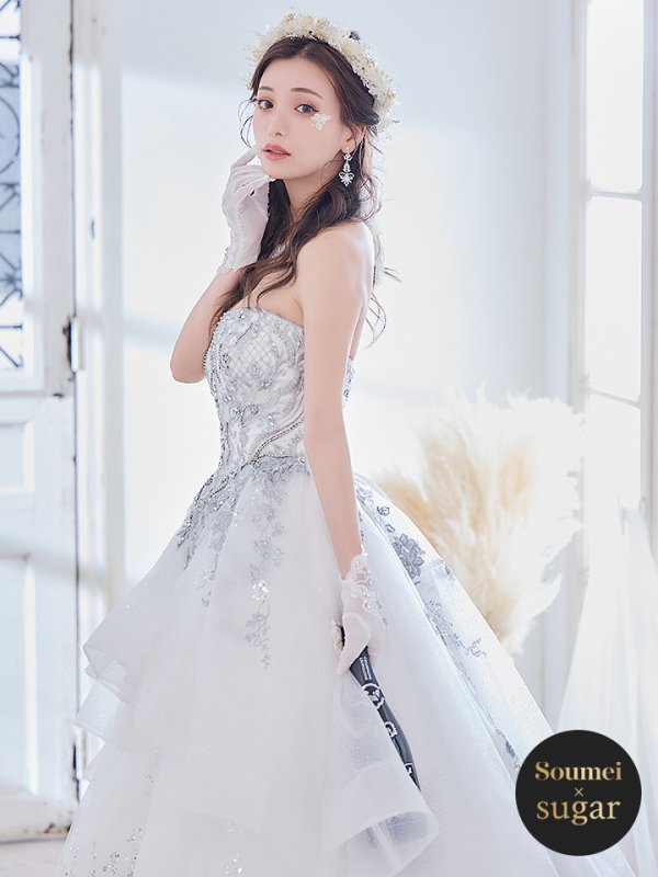 画像33: 【関西コレクション着用】【ANGEL R PREMIUM/エンジェルアールプレミアム】ベア/ ウェディング/ バースデー/ プリンセス/ フラワーレース/ スパンコールビジュー/ キャバドレスlong【HC03】