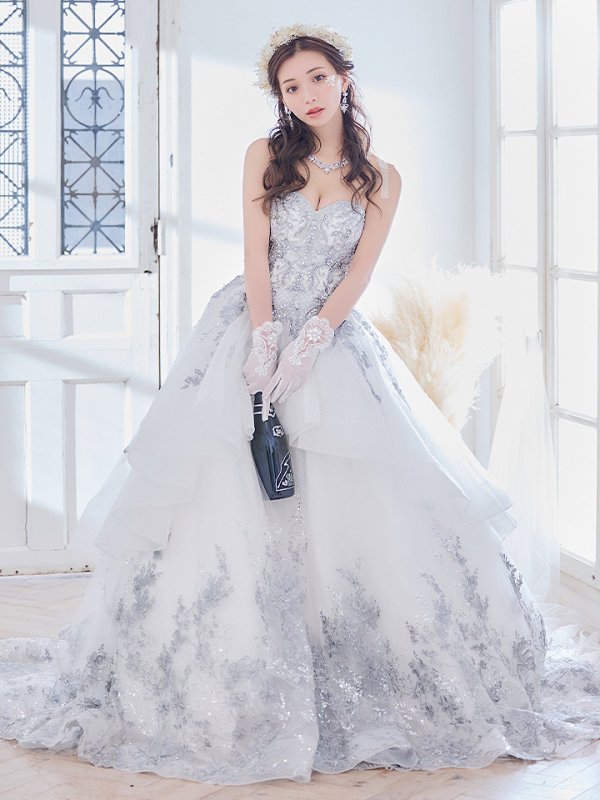 画像34: 【関西コレクション着用】【ANGEL R PREMIUM/エンジェルアールプレミアム】ベア/ ウェディング/ バースデー/ プリンセス/ フラワーレース/ スパンコールビジュー/ キャバドレスlong【HC03】