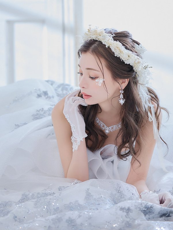 画像35: 【関西コレクション着用】【ANGEL R PREMIUM/エンジェルアールプレミアム】ベア/ ウェディング/ バースデー/ プリンセス/ フラワーレース/ スパンコールビジュー/ キャバドレスlong【HC03】