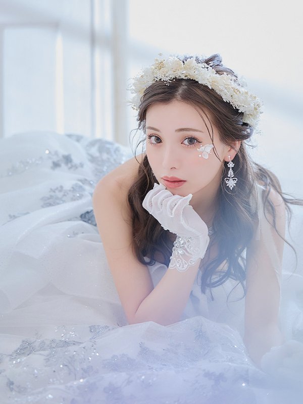 画像36: 【関西コレクション着用】【ANGEL R PREMIUM/エンジェルアールプレミアム】ベア/ ウェディング/ バースデー/ プリンセス/ フラワーレース/ スパンコールビジュー/ キャバドレスlong【HC03】