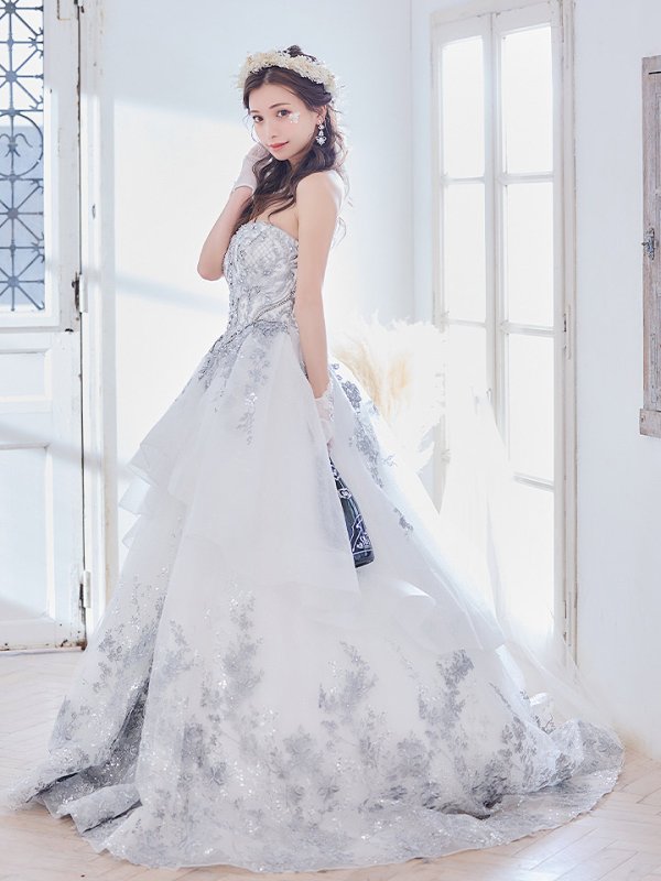 画像38: 【関西コレクション着用】【ANGEL R PREMIUM/エンジェルアールプレミアム】ベア/ ウェディング/ バースデー/ プリンセス/ フラワーレース/ スパンコールビジュー/ キャバドレスlong【HC03】