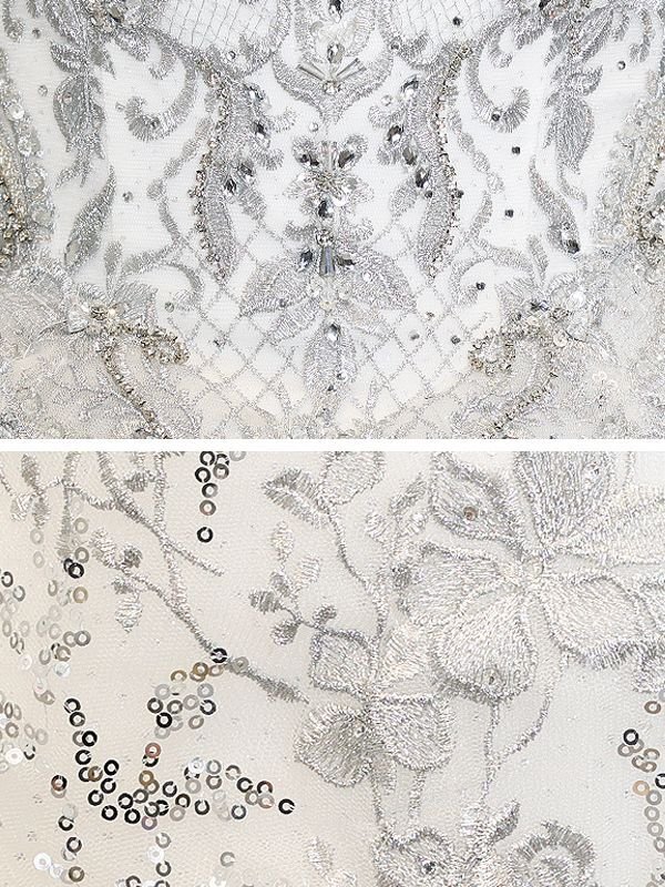 画像9: 【ANGEL R PREMIUM/エンジェルアールプレミアム】ベア/ ウェディング/ バースデー/ プリンセス/ フラワーレース/ スパンコールビジュー/ キャバドレスlong【HC03】