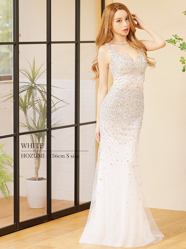 画像4: 【ANGEL R PREMIUM/エンジェルアールプレミアム】グラデーション/ スパンコールビジュー/ メッシュ/ ノースリーブ/ マーメイド/ ロング/ キャバドレスlong[OF2]