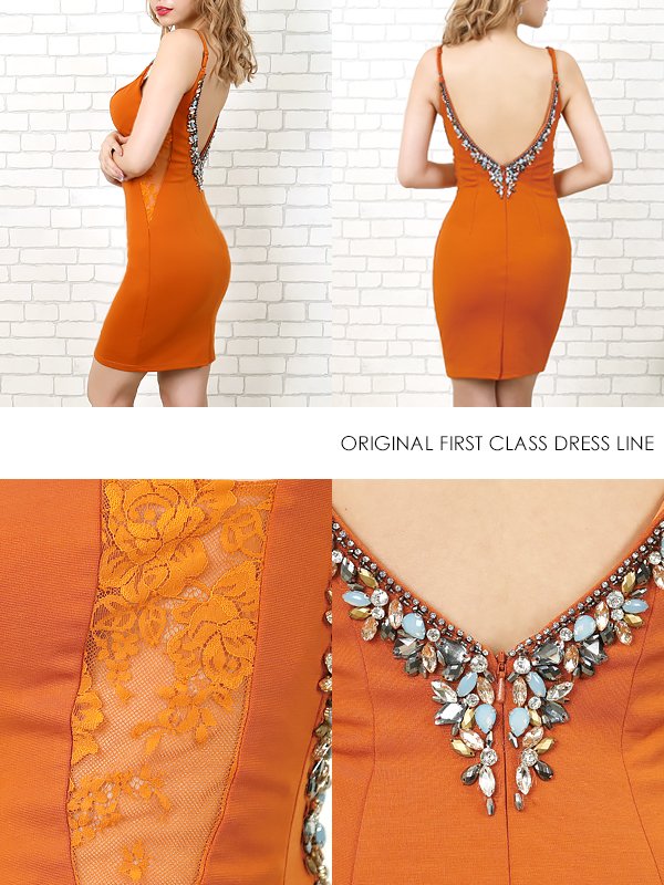 画像7: 即日発送!!  【ANGEL R/エンジェルアール】バックVライン/ ビジュー/ タイトミニ/ ミニドレス/ キャバドレス[OF2]