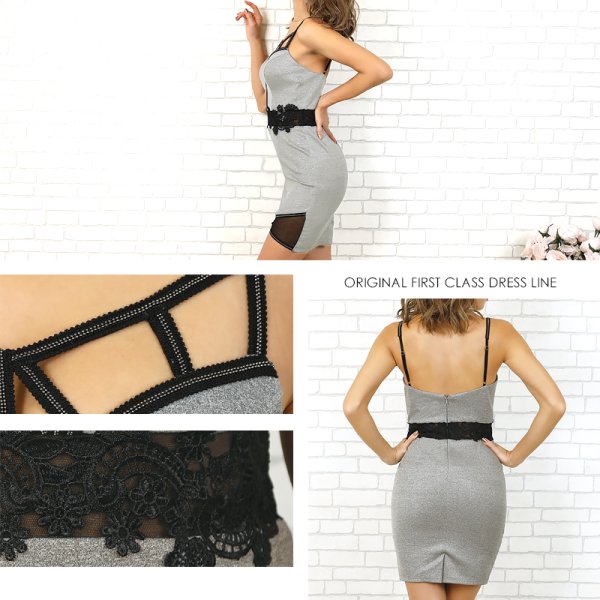 画像6: 【ANGEL R/エンジェルアール】ウエストフラワーレース/ タイト/ ミニドレス/ キャバドレス[OF2]