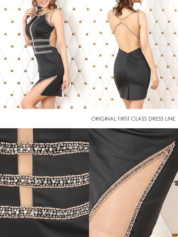 画像7: 【ANGEL R/エンジェルアール】フロントラインビジュー/ カッティングメッシュ/ タイトミニ/ ミニドレス/ キャバドレス[OF2]