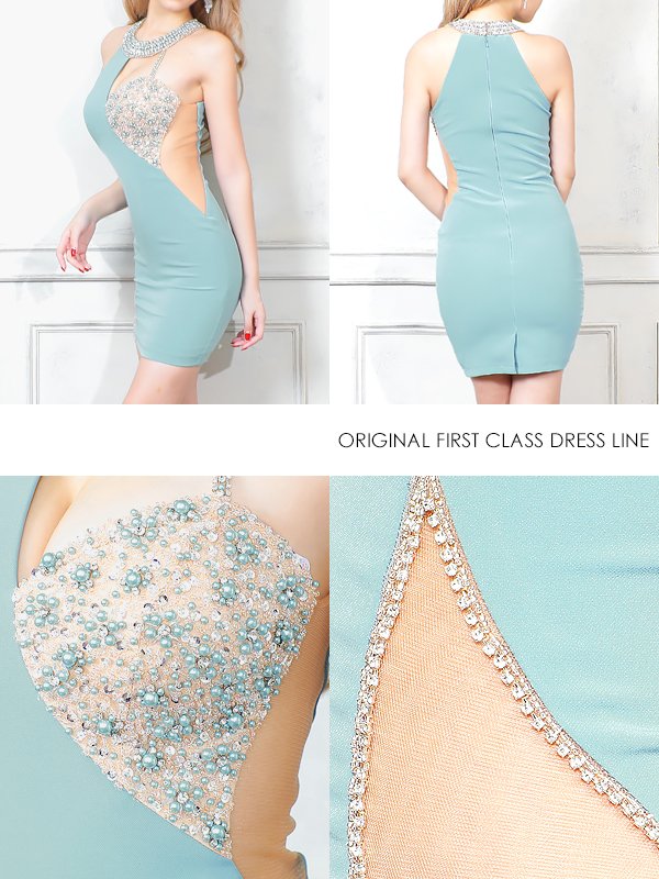 画像6: 【ANGEL R/エンジェルアール】アシンメトリー/ バストビジュー/ ストレッチ/ タイト/ ミニドレス/ キャバドレス[OF2]