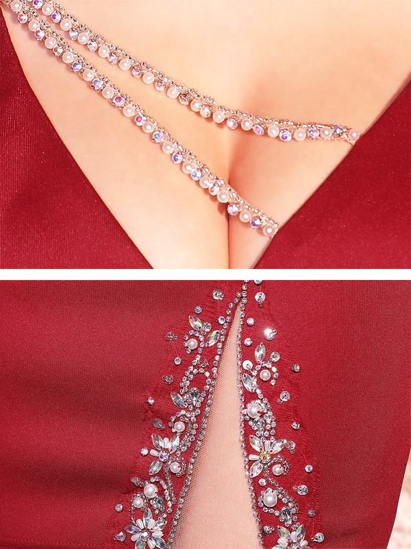 画像8: XSサイズあり【ANGEL R/エンジェルアール】フリルスリーブ/ バストビジュー/ タイト/ ミニドレス/ キャバドレス[OF2]