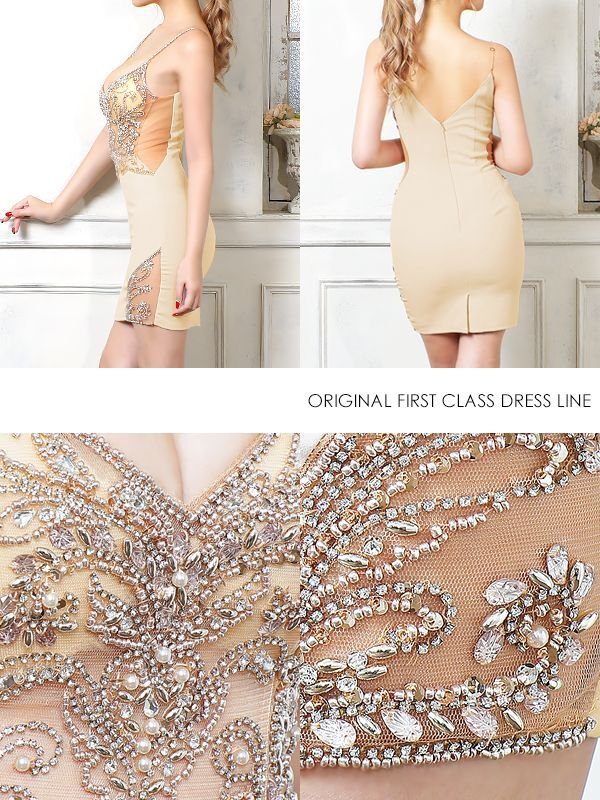 画像10: sugar x ARコラボカラーあり☆【ANGEL R/エンジェルアール】フロントビジュー/ メッシュ/ タイト/ ミニドレス/ キャバドレス[OF2]