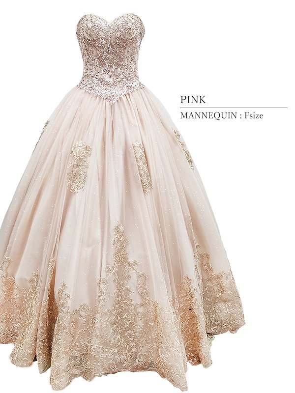 【Angel R/エンジェルアール】ベア/ プリンセス/ フレア/ ロング/ キャバドレスlong ピンク