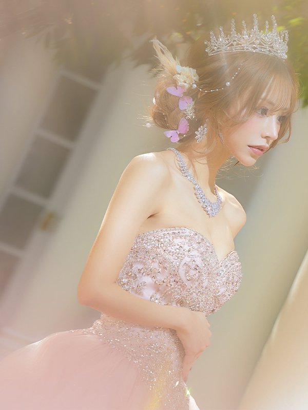 画像13: 【関西コレクション着用】【ANGEL R/エンジェルアール】ベア/ プリンセス/ フレア/ ロング/ キャバドレスlong[OF2]