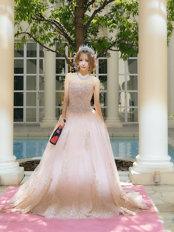 画像6: 【関西コレクション着用】【ANGEL R/エンジェルアール】ベア/ プリンセス/ フレア/ ロング/ キャバドレスlong[OF2]