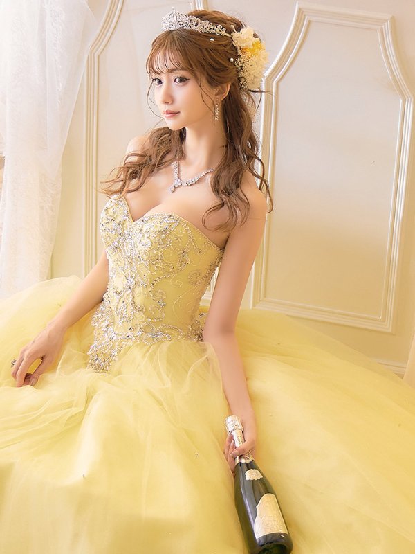 画像7: 【関西コレクション着用】【ANGEL R/エンジェルアール】ベア/ プリンセス/ ラメ/ ロング/ キャバドレスlong[OF2]