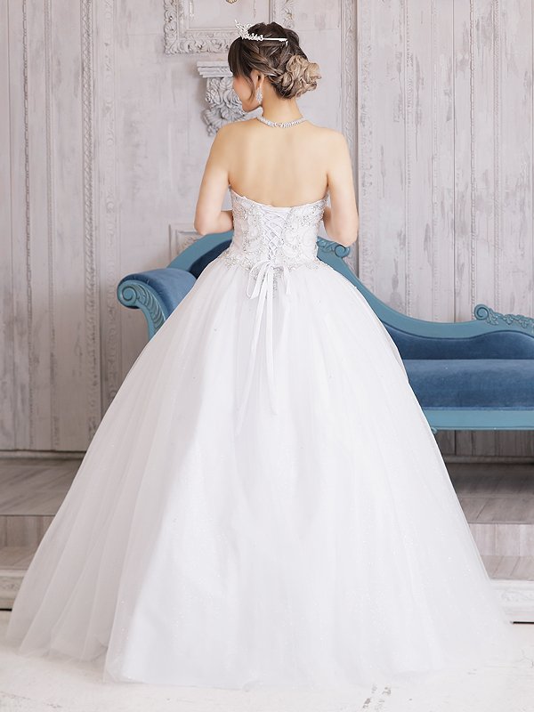 画像5: 【ANGEL R/エンジェルアール】ベア/ウェディング/ バースデー/プリンセス/ ラメ/ ロング/ キャバドレスlong[OF2]