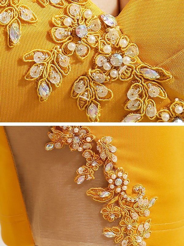 画像10: XSサイズあり【ANGEL R/エンジェルアール】アシンメトリー/ フラワーパールビジュー/ ショルダービジ/ タイト/ ミニドレス/ キャバドレス[OF2]