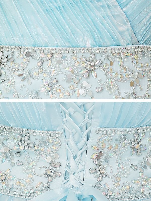 画像9: 【ANGEL R/エンジェルアール】ベア/ ウェディング/ バースデー/ プリンセス/ アッパーギャザービジュー/ フリル/ ロングドレス/ キャバドレス long[OF2]