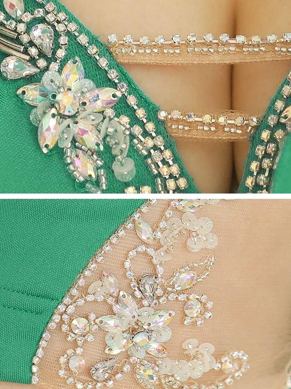 画像6: 【ANGEL R/エンジェルアール】ショルダーフリル/ 袖あり/ フロントバストビジュー/ タイト/ ミニドレス/ キャバドレス[OF2]