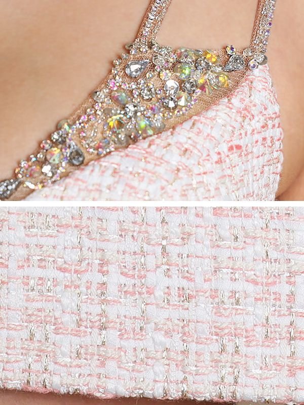 画像10: 【LIMITED SALE開催中！! 11月11日より順次発送予定】背の低い方必見！【ANGEL R/エンジェルアール】ツイード/ ショルダーバストビジュー/ セパレート/ フレア/ マイクロミニドレス/ キャバドレス[OF2]