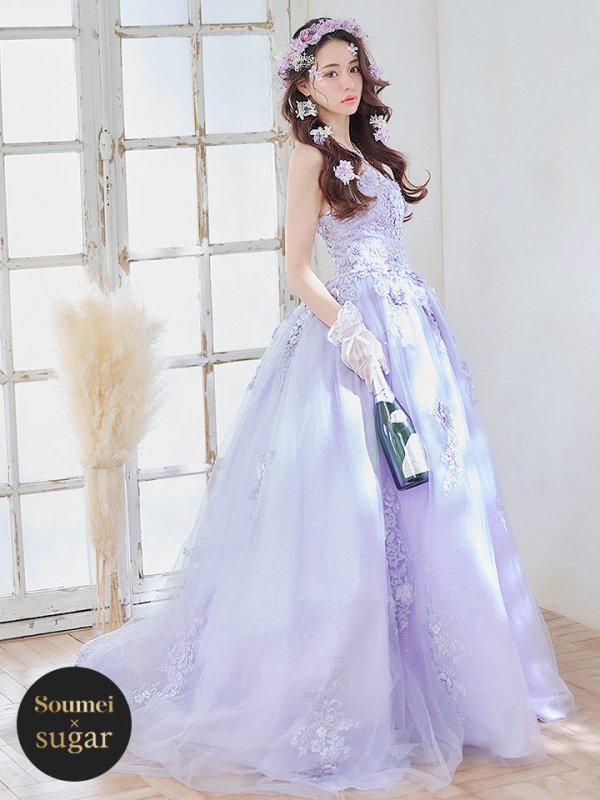 画像3: 【関西コレクション着用】【ANGEL R/エンジェルアール】ベア/ ウェディング/ バースデー/ プリンセス/ フラワーパール/ ビジュー/ ラメ/ キャバドレスlong[OF2]