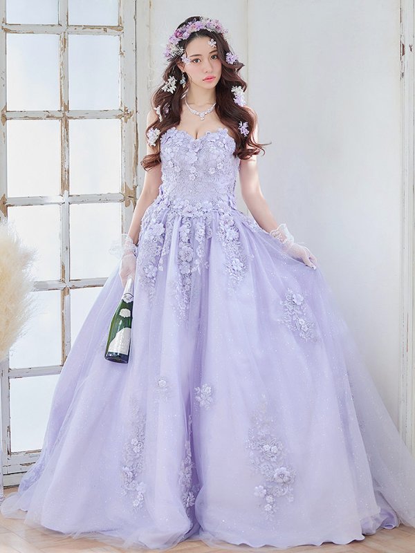 画像5: 【関西コレクション着用】【ANGEL R/エンジェルアール】ベア/ ウェディング/ バースデー/ プリンセス/ フラワーパール/ ビジュー/ ラメ/ キャバドレスlong[OF2]