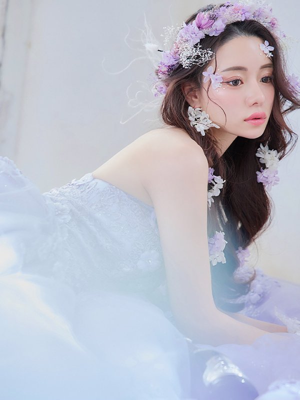 画像9: 【関西コレクション着用】【ANGEL R/エンジェルアール】ベア/ ウェディング/ バースデー/ プリンセス/ フラワーパール/ ビジュー/ ラメ/ キャバドレスlong[OF2]