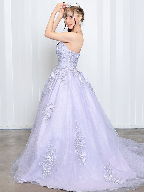 画像6: 【ANGEL R/エンジェルアール】ベア/ ウェディング/ バースデー/ プリンセス/ フラワーパール/ ビジュー/ ラメ/ キャバドレスlong[OF2]