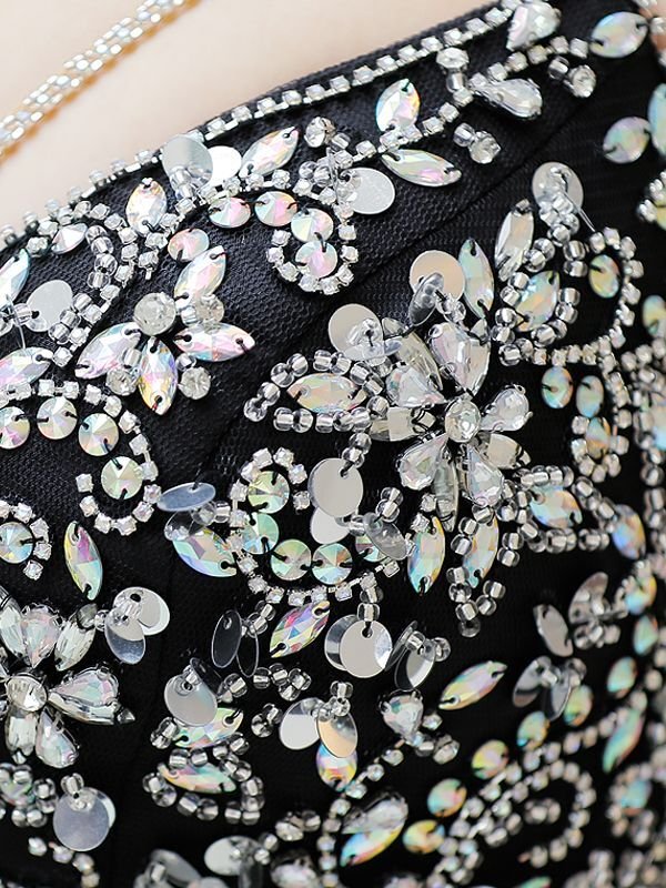 画像10: XSサイズあり【ANGEL R/エンジェルアール】キャミ/ バストショルダースパンコールビジュー/ フレア/ ミニドレス/ キャバドレス[OF2]