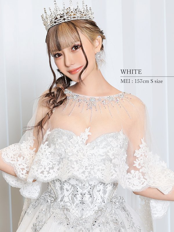 画像4: 【ファッション小物：レースケープ】【ANGEL R/エンジェルアール】レースボレロ/ ショール/ デコルテビジュー/ フラワースパンコール[OF02]