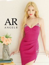 XSサイズあり【ANGEL R/エンジェルアール】バストリボン/ キャミソール/ サイドビジュー/ タック/ 変形スカート/ タイト/ ミニドレス/ キャバドレス[OF2]