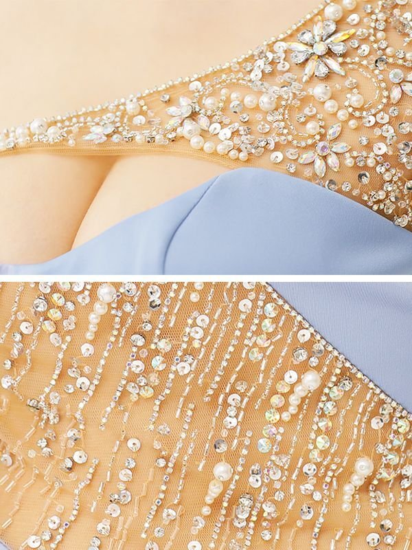 画像8: XSサイズあり【ANGEL R/エンジェルアール】ワンショルダー/ スパンコール/ パール/ ビジュー/ バストカット/ シアー/ タイト/ ミニドレス/ キャバドレス[OF2]