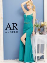 【ANGEL R/エンジェルアール】バストビジュー/ フロントファスナー/ セパレート/ キャミソール/ スリット/ タイト/ ロングドレス/ キャバドレス long[OF2]