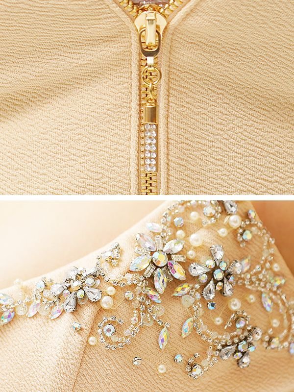 画像11: 【ANGEL R/エンジェルアール】バストビジュー/ フロントファスナー/ セパレート/ キャミソール/ スリット/ タイト/ ロングドレス/ キャバドレス long[OF2]