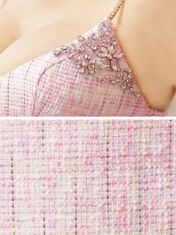 画像10: XSサイズあり【ANGEL R/エンジェルアール】フロントファスナー/ チェーン/ ツイード/ セパレート/ 台形スカート/ マイクロミニ/ セットアップ/ ミニドレス/ キャバドレス[OF2]