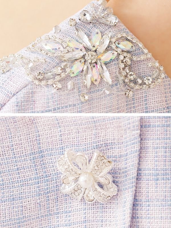 画像21: XSサイズあり【ANGEL R/エンジェルアール】ツイード/ アッパーファスナー/ キャミソール/ ラップスカート/ タイト/ マイクロミニドレス/ キャバドレス[OF2]