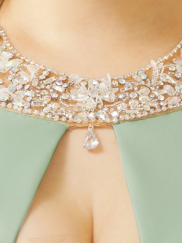 画像11: XSサイズあり【ANGEL R/エンジェルアール】デコルテビジューチャーム/ オープンバック/ ワンカラー/ アメスリ/ タイト/ ミニドレス/ キャバドレス[OF2]