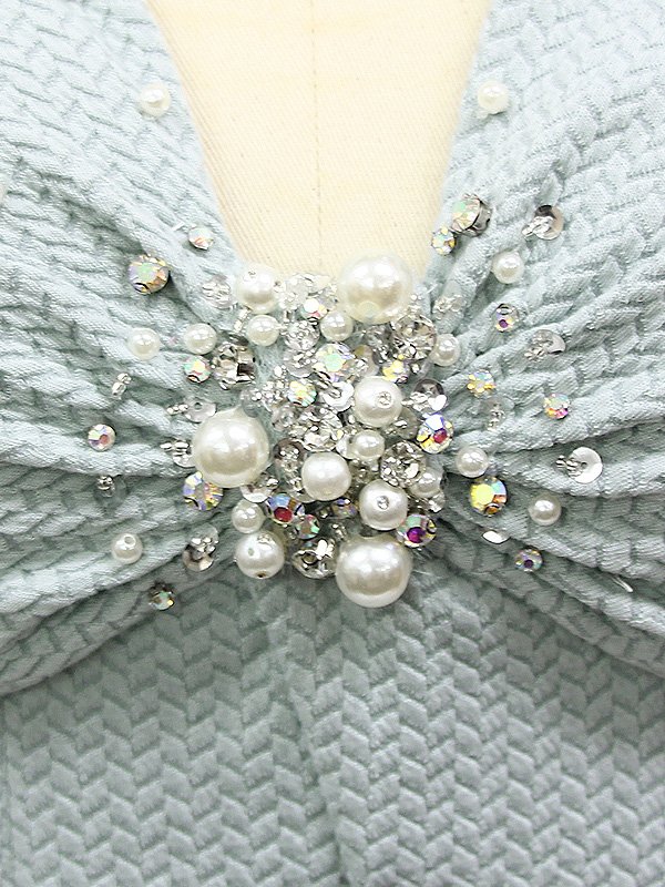 画像30: XSサイズあり【ANGEL R/エンジェルアール】 ビッグカラー/ バストビジュー/ ワンカラー/ ノースリーブ/ タイト/ ミニドレス/ キャバドレス[OF2]