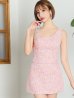 画像2: XSサイズあり☆背の低い方必見！【ANGEL R/エンジェルアール】ツイード/ ショルダービジュー/ ツーピース/ タイト/ マイクロミニドレス/ キャバドレス[OF2] (2)
